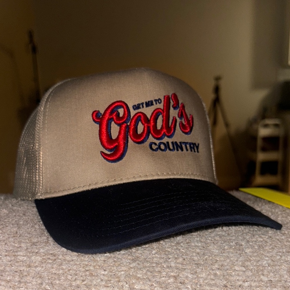Morgan Wallen get me to Tan and Black Trucker Hat